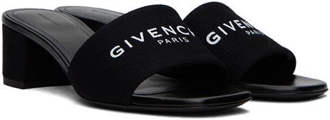 givenchy black slides womens|givenchy black 4g heeled sandals.